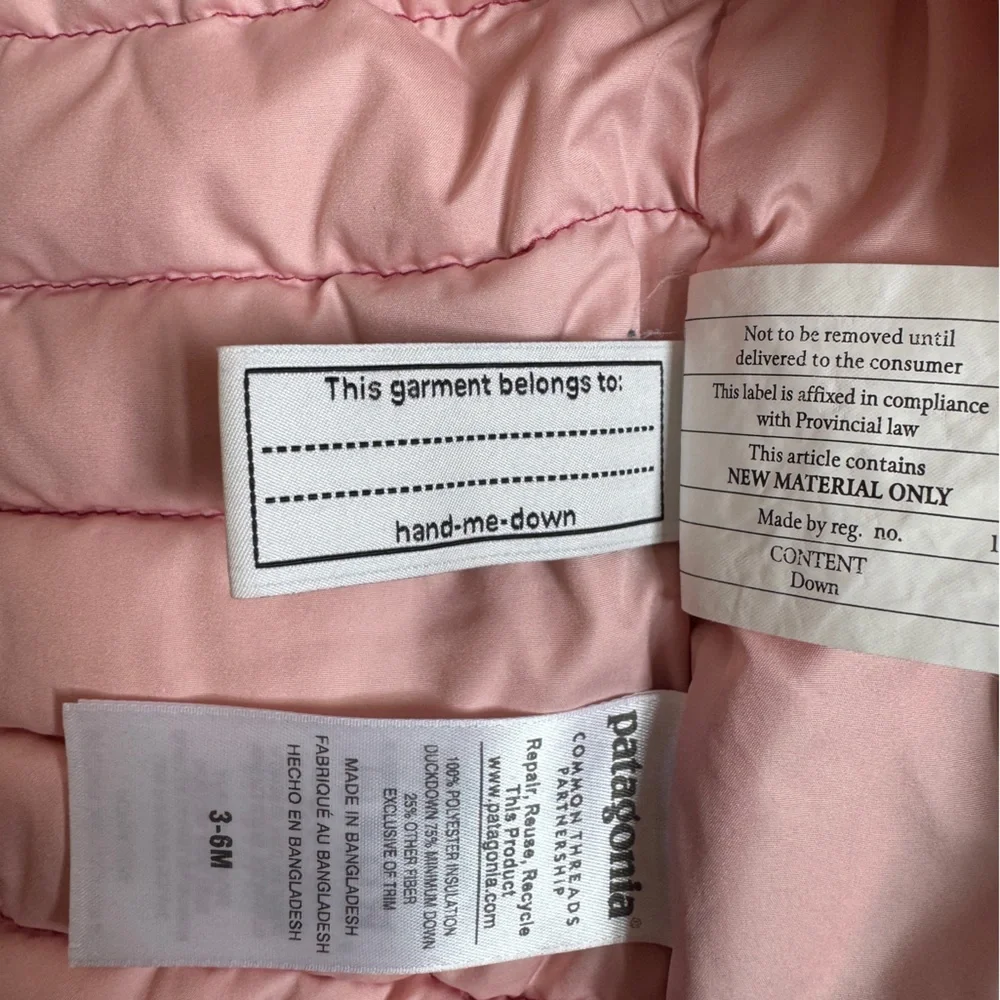 Patagonia Infant Down Sweater Vest - Pink - Picture 4 of 4